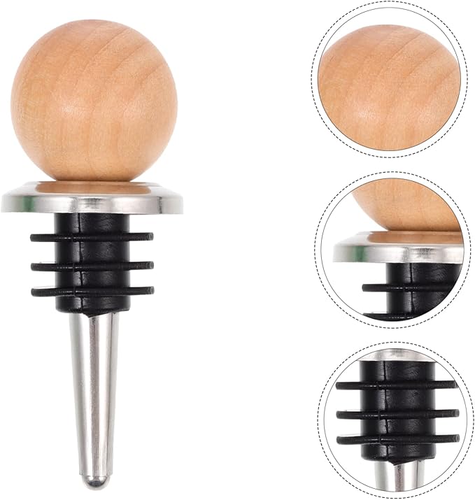 PRETYZOOM 4pcs Elegant Red Wine Cork Bottle Plug Wine Bottle Sealer Oil Stoppers for