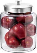 Anchor Hocking 2 Gallon Montana Glass Jar with Lid (2 piece, silver metal, dishwasher safe)