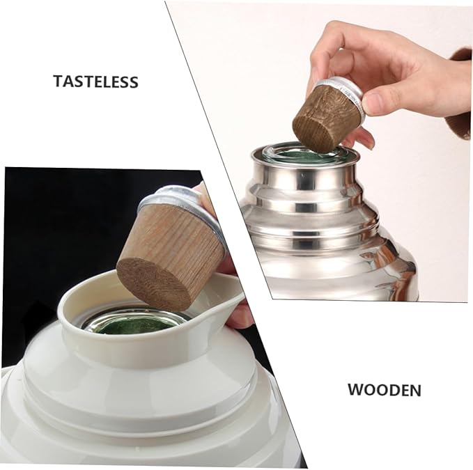 PRETYZOOM 12pcs Replacement Cork Stoppers for Vacuum Bottles Wood Bottle Plugs for Insulated Kettles Sealed and Easy to Clean