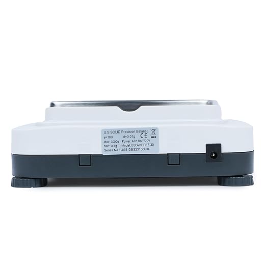U.S. Solid Digital Lab Scale 2000g x 0.01g Precision Analytical Balance Kitchen Jewelry Scientific Weighing - AC/DC Power