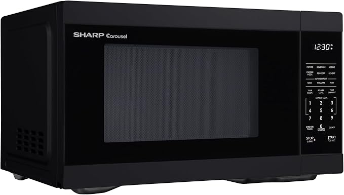 Sharp SMC1161KB 1.1 cu. ft. 1000W Black Countertop Microwave Oven