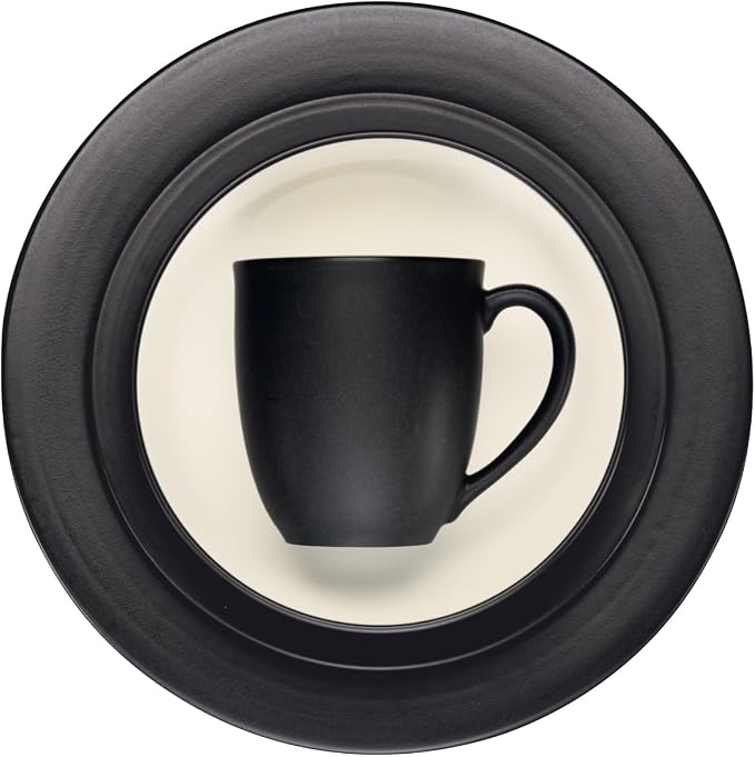 Noritake Colorwave Graphite 4-Piece Rim Place Setting, Service for 1