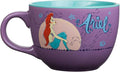Silver Buffalo Disney Princess Ariel Moonlight Ceramic Soup Mug, 24oz | Little Mermaid artwork, Moonlight ocean design, Large capacity ceramic mug, Ideal for soups & noodles, BPA-free construction