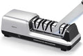 Reemix Electric Knife Sharpener with 4-Stage Sharpening (Repair, Coarse, Medium, Fine & Polish), 20° Fixed Angle, Non-Slip Base & Metal Shavings Collector for Kitchen Knives (Sliver)