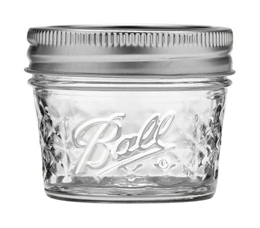 Ball Mason 4oz Quilted Jelly Jars with Lids and Bands, Set of 12
