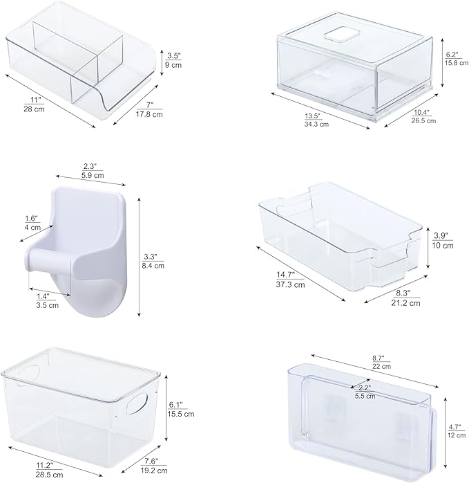 East Coast DIY Under-The-Counter Kitchen Organization, Under-Sink Storage, 10 Piece Set
