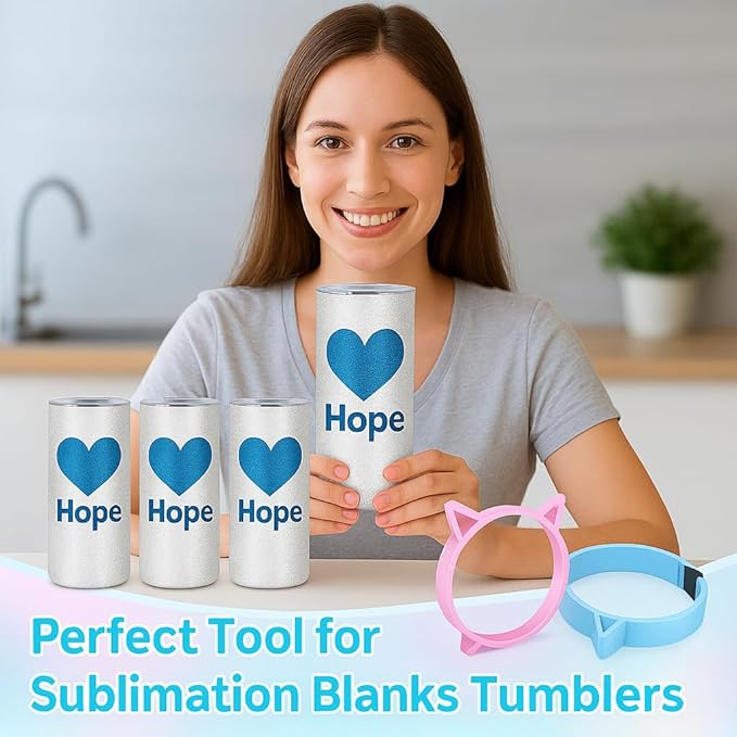 Sublimation Tumbler Clamp Tool, Durable Plastic Pinch Grip Holder for 15 to 20oz Cups, Ideal for Engraving, Decorating & Personalized Gifts
