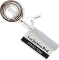 Restaurantware 4 Ounce Portion Scoop, 1 Trigger Release Stainless Steel Cookie Scoop - With Gray Handle, Stainless Steel Disher, For Portion Control, Cookie Dough, Cupcake Batter, Or Ice Cream