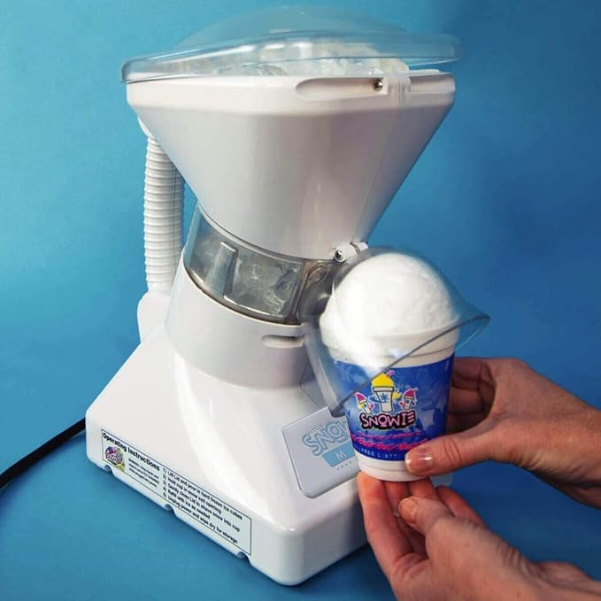 SNOWIE - Little Snowie Max Snow Cone Machine - Premium Shaved Ice Maker, With Powder Sticks Syrup Mix, Premium Kit, Black