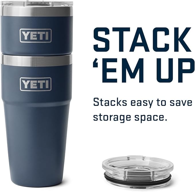 YETI Rambler 20 oz Stackable Tumbler, Stainless Steel, Vacuum Insulated with MagSlider Lid