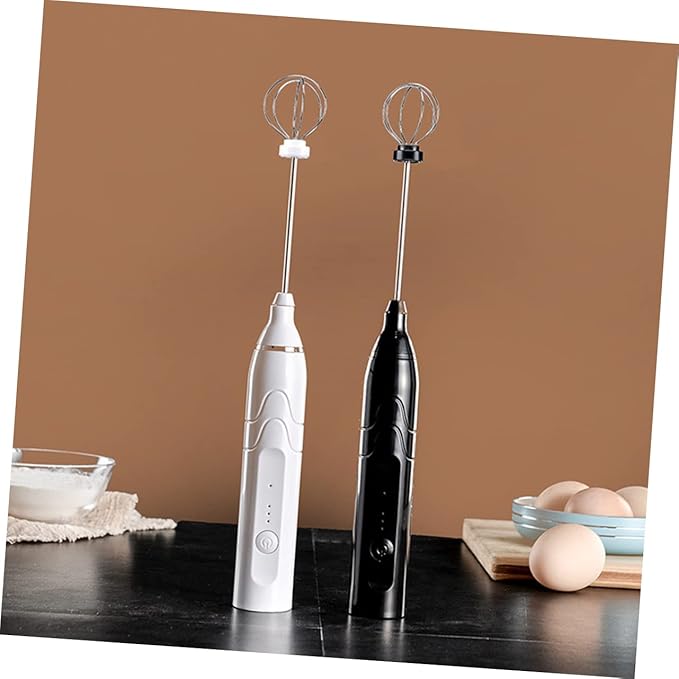 Luxshiny Small Handheld Electric Whisk Rechargeable Milk Frother Electric Mixer Compact Egg Beater