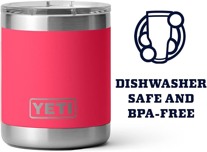 YETI Rambler 10 oz Lowball, Vacuum Insulated, Stainless Steel with MagSlider Lid
