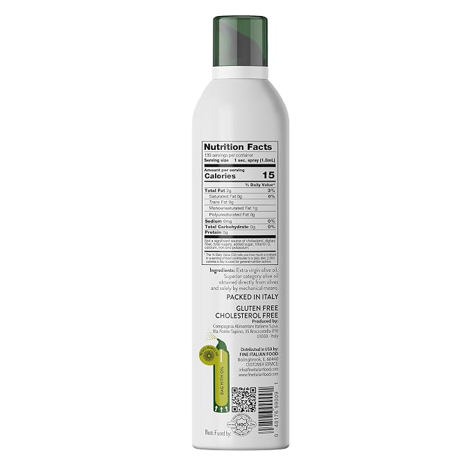 Mantova Extra Virgin Olive Oil Spray 8.5 oz. Spray Bottle - Manage Oil Amount - Great For Salads & Cooking