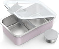 Bakpoco Stainless Steel Bento Lunch Box for Adult, 42oz Leak-Proof Lunch Box Containers, Microwave-Safe, with Adjustable Divider, Convenient Metal Lunchbox for Work, Travel