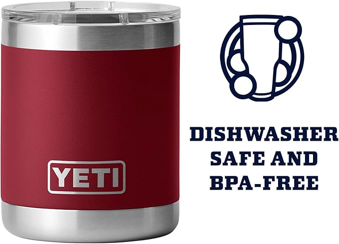 YETI Rambler 10 oz Lowball, Vacuum Insulated, Stainless Steel with MagSlider Lid