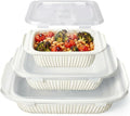 Artena Casserole Dishes For Oven, Ceramic Baking Dish, Large Lasagna Pan With Handles, Baking Pan Casserole Dish, Rectangular Bakeware Deep, Set Of 3 (5.1Qt/2.3Qt/1.1Qt) (White, With Lids)
