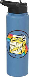 Banana Milk Carton Rainbow Japan Style Otaku Vaporwave Anime Stainless Steel Insulated Water Bottle