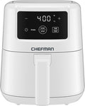CHEFMAN 2 Qt Mini Air Fryer – Digital Space-Saving Compact Air Fryer with Nonstick and Dishwasher Safe Basket, Quick & Easy Meals in Minutes, Features Digital Timer and Shake Reminder – White