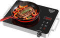 Electric Cooktop,Portable Electric Cooktop 1800W Single Burner Stove with Plug,Hot Plate Countertop,110V-120V Infrared Burner,Child Safety Lock,Timer,Touch and Knob Control