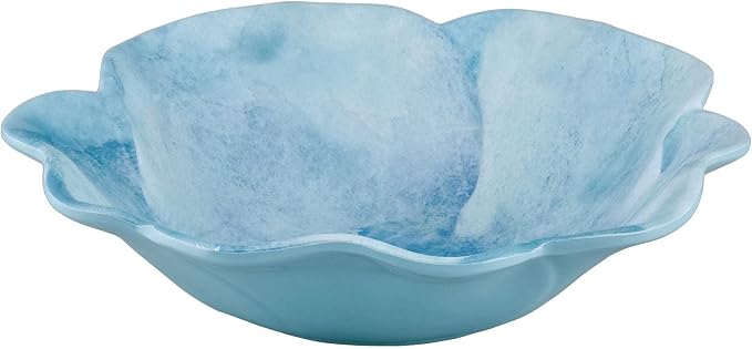 UPware 12 Piece Campanula Melamine Dinnerware Sets, Outdoor Dishes Set, Plates and Bowls Sets, Service for 4, Sky Blue