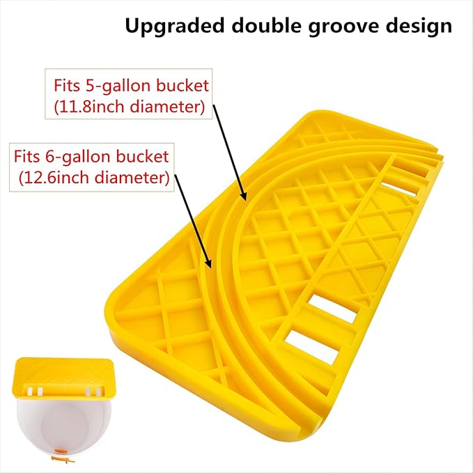 Honey Bucket Honey Extraction Tool Set,8 Tools and A Total of 19 Items，5 Gallon Honey Uncapping Tank Holder，Honey Bucket Frame Holder，Uncapping Fork Knife, Honey Gate, Honey Filter Bag