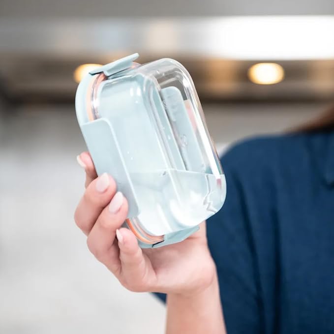 LocknLock Tritan Plastic Bisfree Modular Plus Food Storage Container Set, Lunch, Meal Prep, Stackable, BPA-Free, Leakproof, Freezer-Safe, 14 Pieces, 7 Boxes and 7 Lids, Mint, 1.5L
