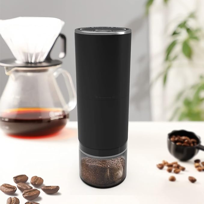 Electric Coffee Grinder, 150W Spice Grinder with Stainless Steel Blade & Bowl, One-Touch Control Coffee Bean Grinder for Nuts, Sugar, Grains, Clear Lid