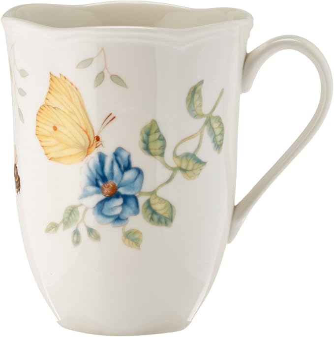 Lenox Dinnerware Set, Butterfly Meadow 18-Piece Set, Service For 6, White Porcelain, Butterfly And Flower Designs, Plates And Bowls Sets, Dishwasher Safe, Home & Kitchen (Assorted, 18 Pieces)