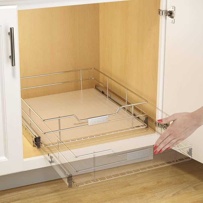 CUISINART 17" Sliding Cabinet Organizer, Chrome Finish