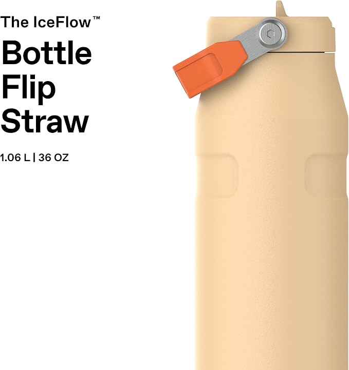 Stanley 1913 Flip Straw Sports Water Bottle 1.06L - Orange Sherbet | 15 Hours Cold - 4 Days Iced - BPA-Free - Leak Resistant - Dishwasher Safe - Fits Cup Holder