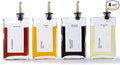 APT 1101 Olive Oil Dispenser for Kitchen, Cooking Oil and Vinegar Dispenser Set, Olive Oil Bottle, Soy sauce dispenser, coffee syrup bottles with stainless steel pourers (Gold, Set of 4)
