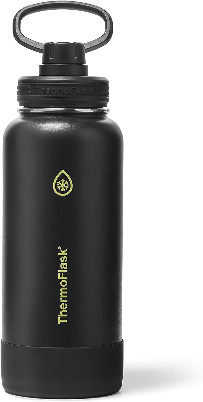 ThermoFlask Insulated Water Bottle with Spout Lid (32 oz, Shadow Glow) - Leakproof, Stainless Steel Water Bottle for Cold & Hot Drinks, Travel & Daily Hydration
