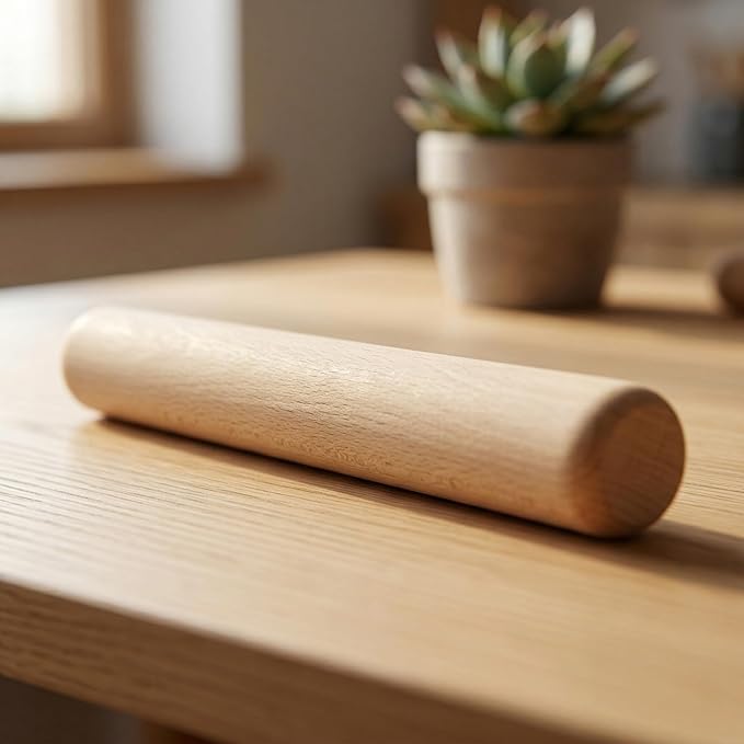 LABRIMP 10pcs Rolling Pin Wooden Dough Roller French Cookies from France Wood Biscuits Dough- Smooth Roller Wood Dough Roller Baking Tool Clay Tools Pie Crust Cake Dumpling