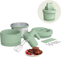 bella 3.5 Qt Hand & Stand Mixer, 2 in 1 Electric Mixer with Bowl, Dough Hook, Whisk & Egg Beater, Multifunctional Handheld Mixer for Baking, 200 Watt, Seaglass