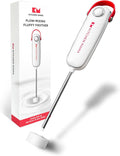 Kitchen Mama Silkwhisk Electric Milk Frother Handheld: Mini Drink Mixer, Stainless Steel, Cold Foam Maker, Frother Wand for Coffee, Cappuccino, Lattes, Protein Drinks, Battery Operated (Red)