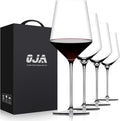 OJA Wine Glass Set of 4, 17 oz Hand Blown Premium Crystal Red White Wine Glasses With Long Stem, Large and Tall Wine Glass for Daily Use, Unique Wedding Anniversary or Birthday Gift