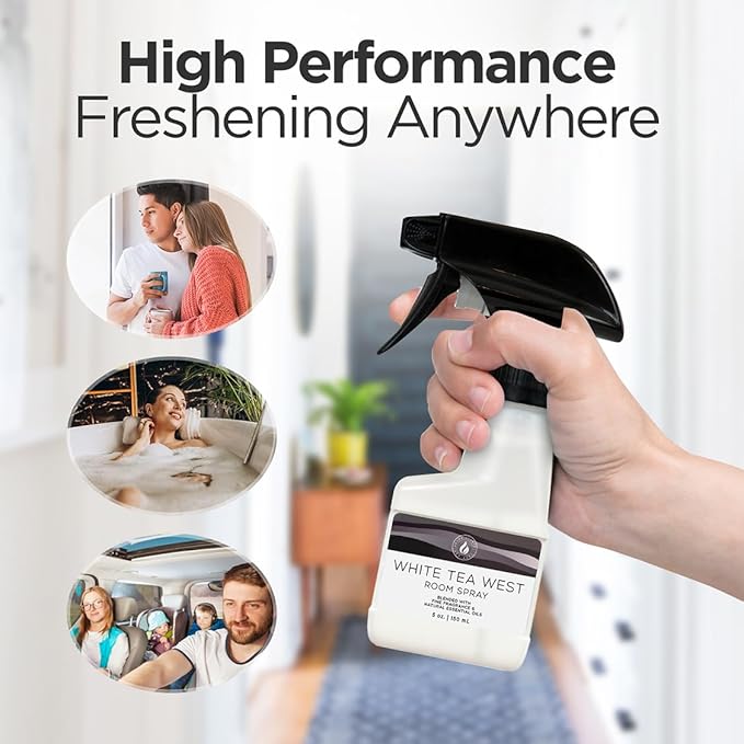 Blaze Away White Tea West Air Freshener Spray, Commercial Room Spray for Hotels & Spas - Long Lasting Hotel Scent Room Fresheners, Deodorizer (2 Fl Oz (Pack of 1))