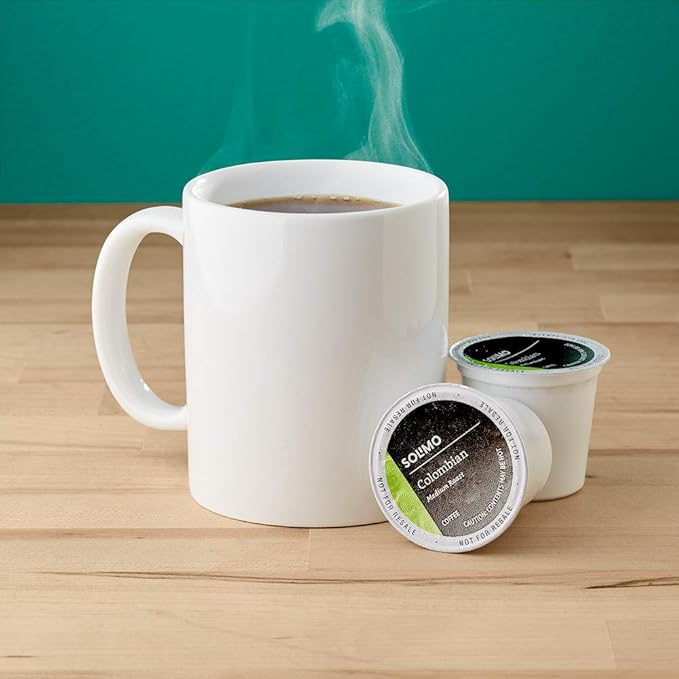 Amazon Brand - Solimo Medium Roast Coffee Pods, Colombian, Compatible with Keurig 2.0 K-Cup Brewers, 24 Count