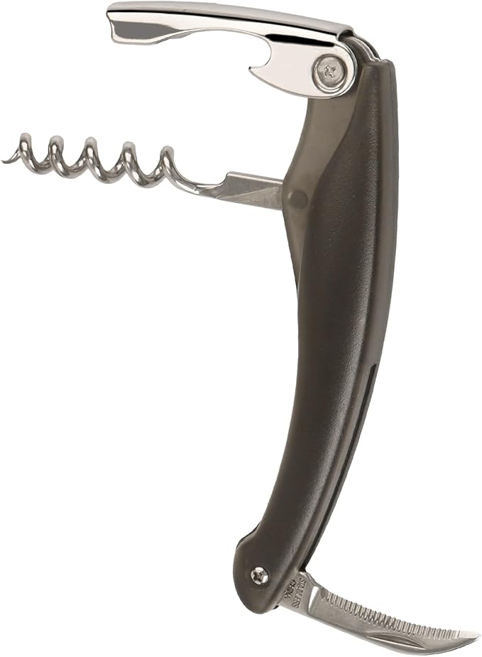 Casafoyer 5 Pcs Wine Bottle Opener Set Wine Accessories Kit w/Corkscrew Pourer Stopper Vacuum Pump for Home Use Sommeliers Waiters Bartenders