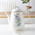 GRFIT Carafe Ceramic Cold Kettle with Handle Large Capacity Filter Teapot Teapot Home High Temperature Resistant Jug with Lid (170g) Water Pitcher (Color : Brass)
