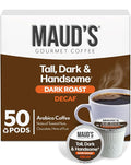 Maud's Decaf Dark Roast Coffee Pods, 50ct, Decaffeinated Coffee in Single Serve Pods – 100% Arabica Coffee, Compatible with Keurig K Cups Maker