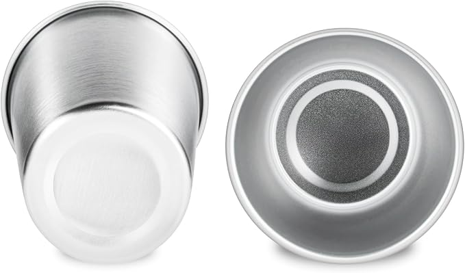 MEWAY Premium Stainless Steel Cups 16 oz Pint Cup Tumbler (8 Pack) - Premium Metal Cups - Stackable Durable Cup，Chilling Beer Glasses, for Travel, Outdoor, Camping, Everyday