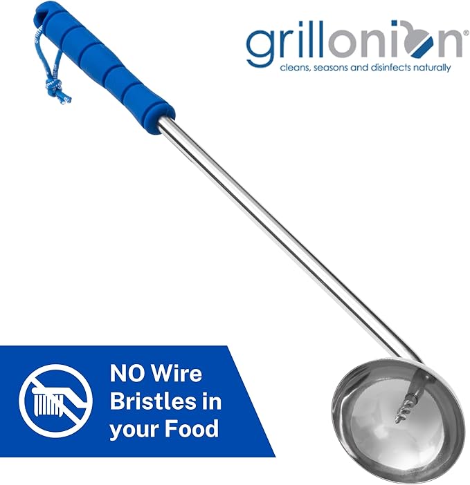 Grill Onion Grill Grate Cleaner Tool - Premium Onion Grill Brush Bristle Free BBQ Grill Cleaning Tool - Onion Grill Cleaner Bristle Free