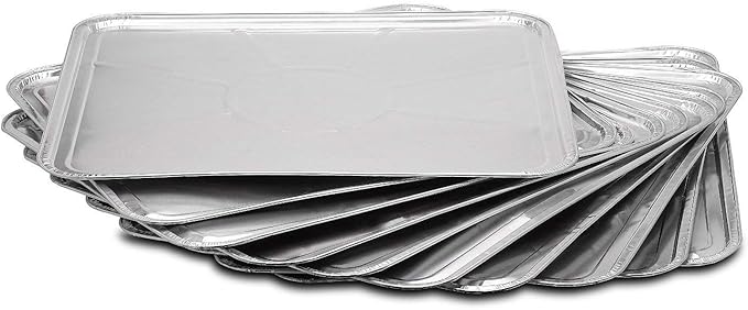 5-Pack Disposable Foil Oven Liners by DCS Deals – Keep Your Oven Clean and Healthy – Perfect Silver Foil Drip Pan Tray for Cooking, Baking, Roasting, and Grilling- 18.5 x15.5” inch