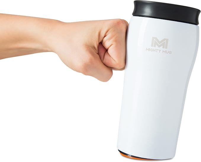 Mighty Mug | The Untippable Mug | Grips When Hit, Lifts for Sips | Insulated Stainless Steel Tumbler | Cupholder Friendly | Gifts for Women Men All | Leakproof | 4 Hours Hot / 24 Cold | 12oz | Moon