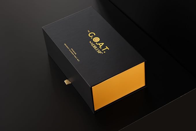 NobleSip® Whiskey GOLF Glasses 𝗣𝗥𝗘𝗠𝗜𝗨𝗠 Set: 2 Glasses, 2 Steel Chilling Balls, 2 Coasters. Best way for a player, fan to enjoy his Old Fashioned Cocktails. Golfer bourbon home bar gift