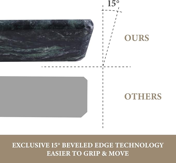 Koville Indian Natural Marble Cutting Board for Kitchen, 16x20inch Extra Large Hand Crafted Marble Slab for Cheese, Charcuterie, Pastry Board - Wedding Gift, House Warming Gift