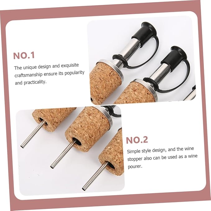 Ciieeo 2sets 8pcs Wine Cork Pourer Wine Spout for Airtight Sealing and Soda Bottles Home Bar Accessory 8pcs*2