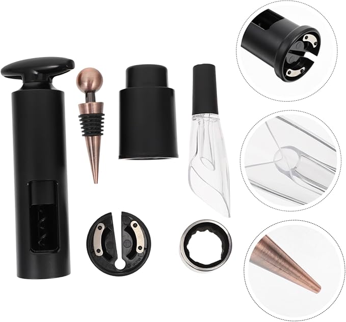 Cabilock 6pcs Complete Wine Accessories Set Opener Aerator Decanter Pourer Made for Occasions