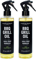 CARON & DOUCET - BBQ Grill Cleaner Oil | 100% Plant-Based & Vegan | Best for Cleaning Barbeque Grills & Grates | Use with Wooden Scrapers, Brushes, Accessories & Tools | Great Gift for Dad! (2X 8oz)